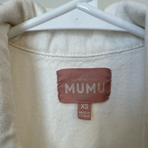 Show Me Your MuMu White Denim Cannon Romper- XSmall - Picture 9 of 11